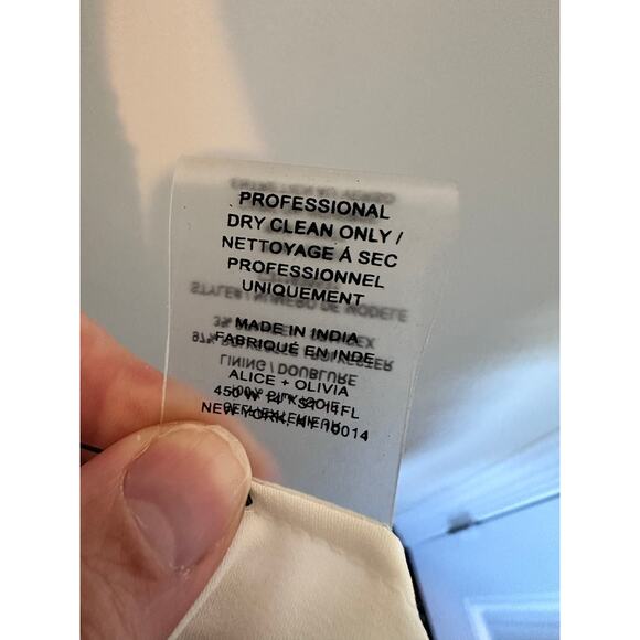 Alice + Olivia Sequin Cocktail Dress White, Silver, Gold, Medium 3/4 Sleeves L - Picture 8 of 8